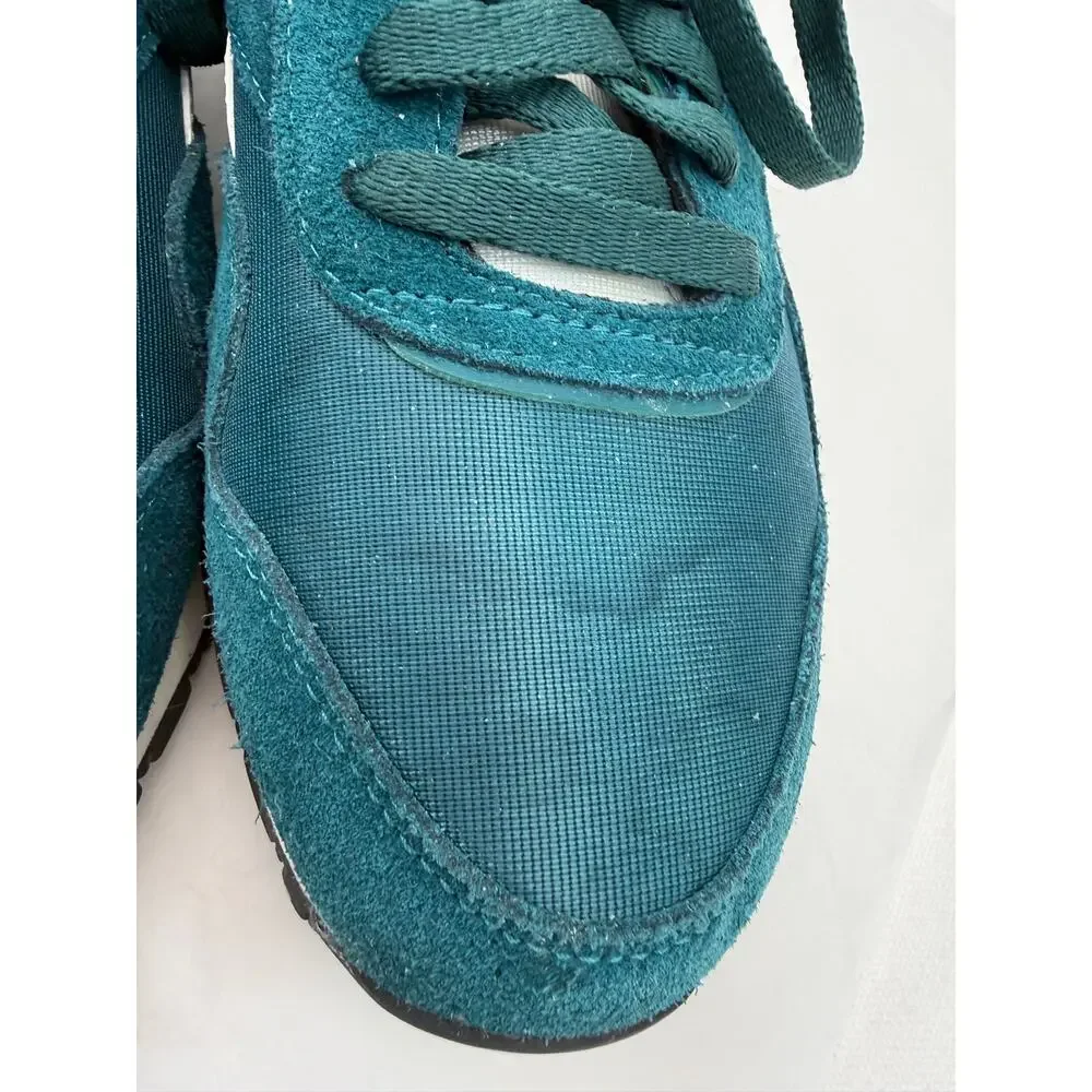Reebok Classic Nylon Teal Suede Sneakers Men’s Size 7.5 Retro Running Shoes